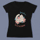 Katzenmama - Schwarzes T-Shirt für Damen