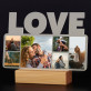 Love collage - Druck auf Acrylglas mit LED Beleuchtung - Wort LOVE