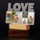 Love collage - Druck auf Acrylglas mit LED Beleuchtung - Wort LOVE