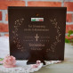 Kommunion Kreuz - Heilige Familie - Quadrat - Silbernes Bild mit Gravur