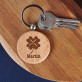 Kleeblatt - Schlüsselanhänger aus Holz