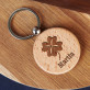 Kleeblatt - Schlüsselanhänger aus Holz