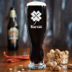 Kleeblatt - Bierglas mit Gravur