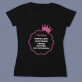 Krone - Schwarzes T-Shirt für Damen