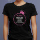 Krone - Schwarzes T-Shirt für Damen