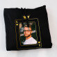 König karte - Schwarzer Kapuzenpullover für Herren