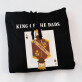 King of the dads - Schwarzer Kapuzenpullover für Herren
