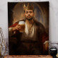 Ein König mit einem Bier - Königsporträt