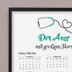 Arzt mit großem Herzen - Kalender im Rahmen Arzt mit großem Herzen - Kalender im Rahmen