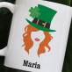 Leprechaun Frau - Personalisierte Tasse