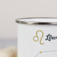 Löwe - emaillierter Becher