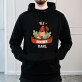Pilzsucher - Schwarzer Kapuzenpullover für Herren
