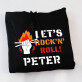 Let’s rock ’n’ roll - Schwarzer Kapuzenpullover für Herren