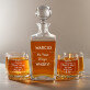 Magic Whisky - Whiskykaraffe und Whiskygläser - Set mit Gravur