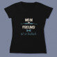 Mein freund ist so hübsch - Schwarzes T-Shirt für Damen