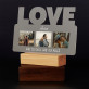 Hab ich dich, hab ich alles - Druck auf Acrylglas mit LED Beleuchtung - Wort LOVE