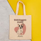 Bulldoggen-Mutti - Baumwolltasche mit Aufdruck