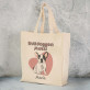 Bulldoggen-Mutti - Baumwolltasche mit Aufdruck