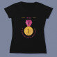 Eine medaille für mama - Schwarzes T-Shirt für Damen