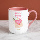 Mama, danke für dein herz - Ein Becher mit farbigem rand