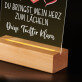 Mama du brings - Druck auf Acrylglas mit LED Beleuchtung