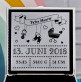 Geburtsdatum - Silberne Spieldose mit Foto