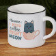 Right meow - Keramikbecher mit schwarzem Rand