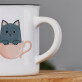Right meow - Keramikbecher mit schwarzem Rand