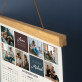 Liebe Collage - Poster-Kalender mit Holzleisten
