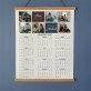 Liebe Collage - Poster-Kalender mit Holzleisten