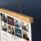Liebe Collage - Poster-Kalender mit Holzleisten