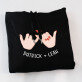 Love namen - Schwarzer Kapuzenpullover für Herren