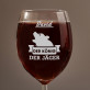 König der Jäger - Weinglas mit Gravur