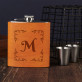 Monogramm 2 - Flachmann im Lederetui