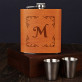 Monogramm 2 - Flachmann im Lederetui