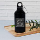 Monogramm - Wasserflasche 0,4l mit Karabinerhaken