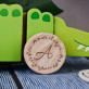 Monogramm - Nachziehtier Krokodil aus Holz