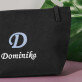 Namensmonogramm - Dunkelblaue Kosmetiktasche