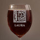 Monogramm Name - Weinglas mit Gravur