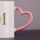 Monogramm Blumen - personalisierte Tasse