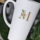 Monogramm Blumen - personalisierte Tasse