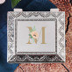 Monogramm Blumen - versilbertes Schmuckkästchen