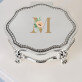 Monogramm Blumen - Silbernes Schmuckkästchen