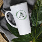 Monogramm im Kreis Blumen - personalisierte Tasse