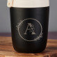 Monogramm im Kreis Blumen - Thermobecher 360 ml