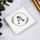 Monogramm im Kreis Blumen - Taschenspiegel