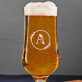 Monogramm im Kreis Blumen - Biertisch