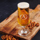 Monogramm im Kreis Blumen - Biertisch