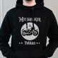 Motoholiker - Schwarzer Kapuzenpullover für Herren