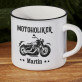 Motoholiker - Keramikbecher mit schwarzem Rand